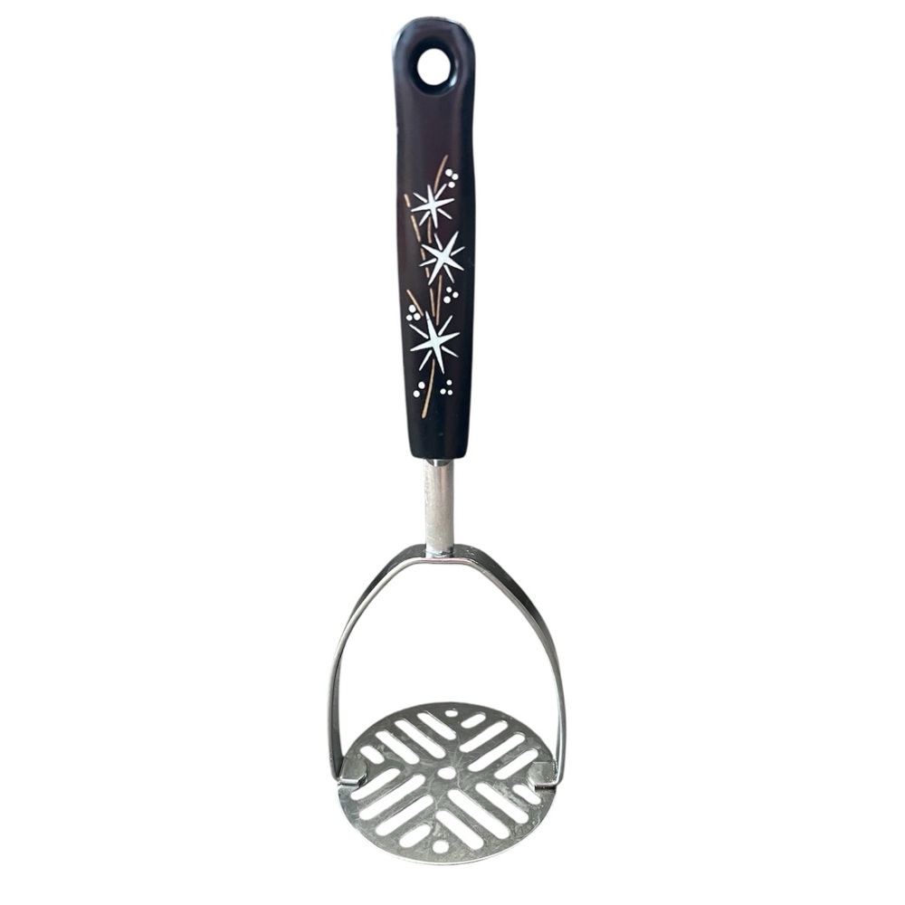 Vintage Ekco Black Starburst Potato Masher